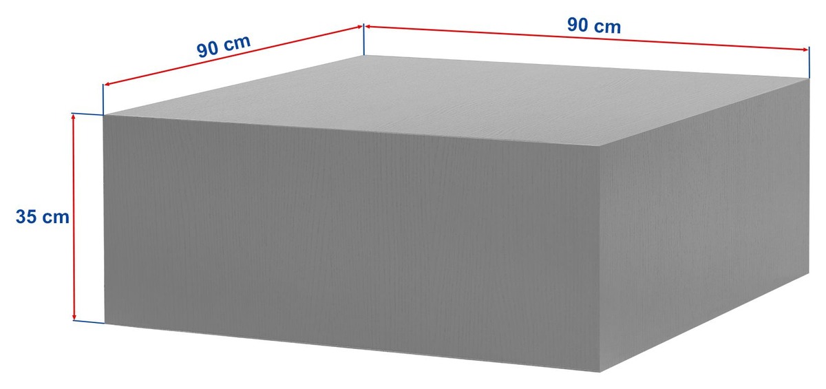 Dimensions Table basse CUBRA - 90 cm