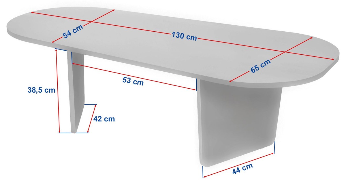 Dimensions table basse ORLO